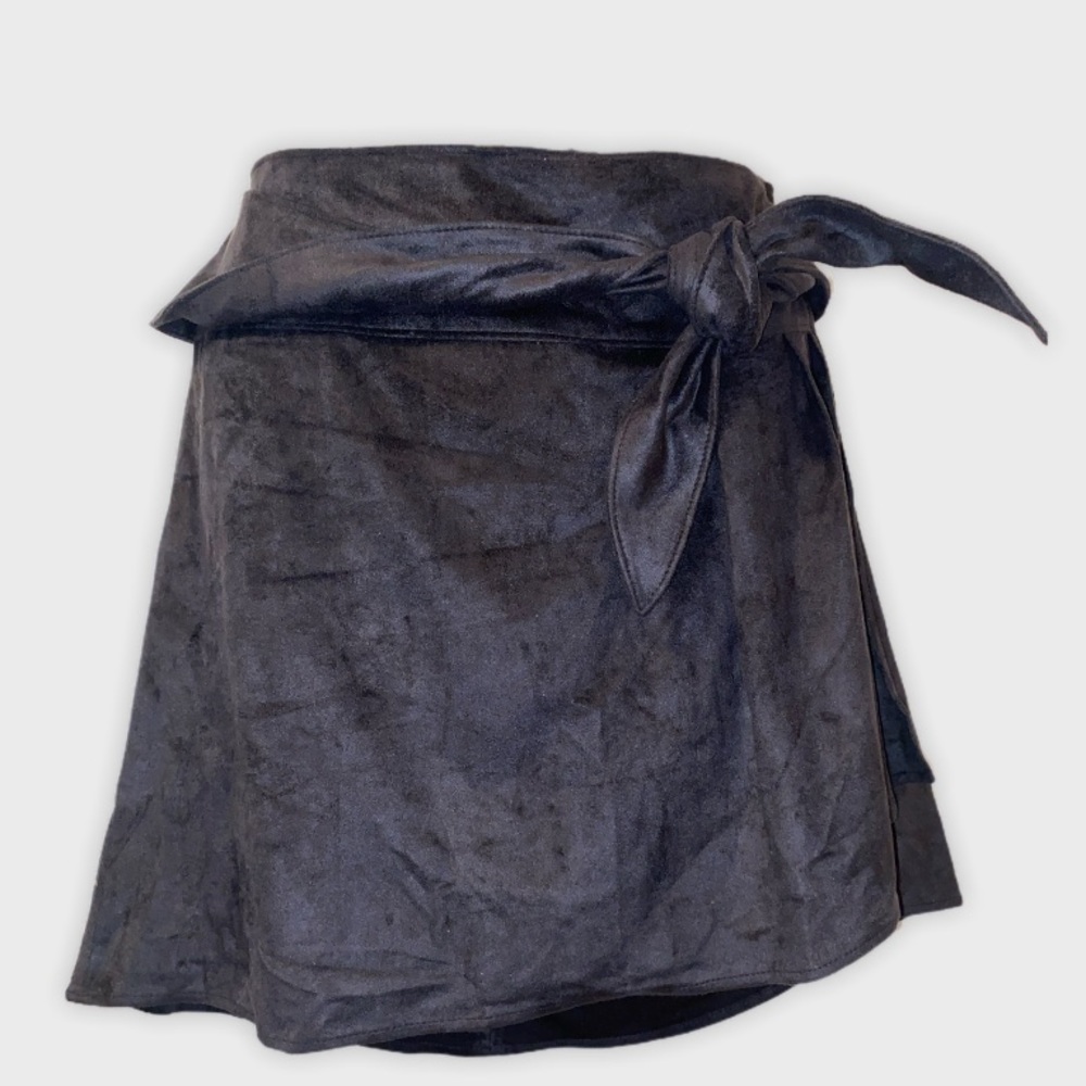 Express Faux Suede Wrap Tie Skirt Sz 12